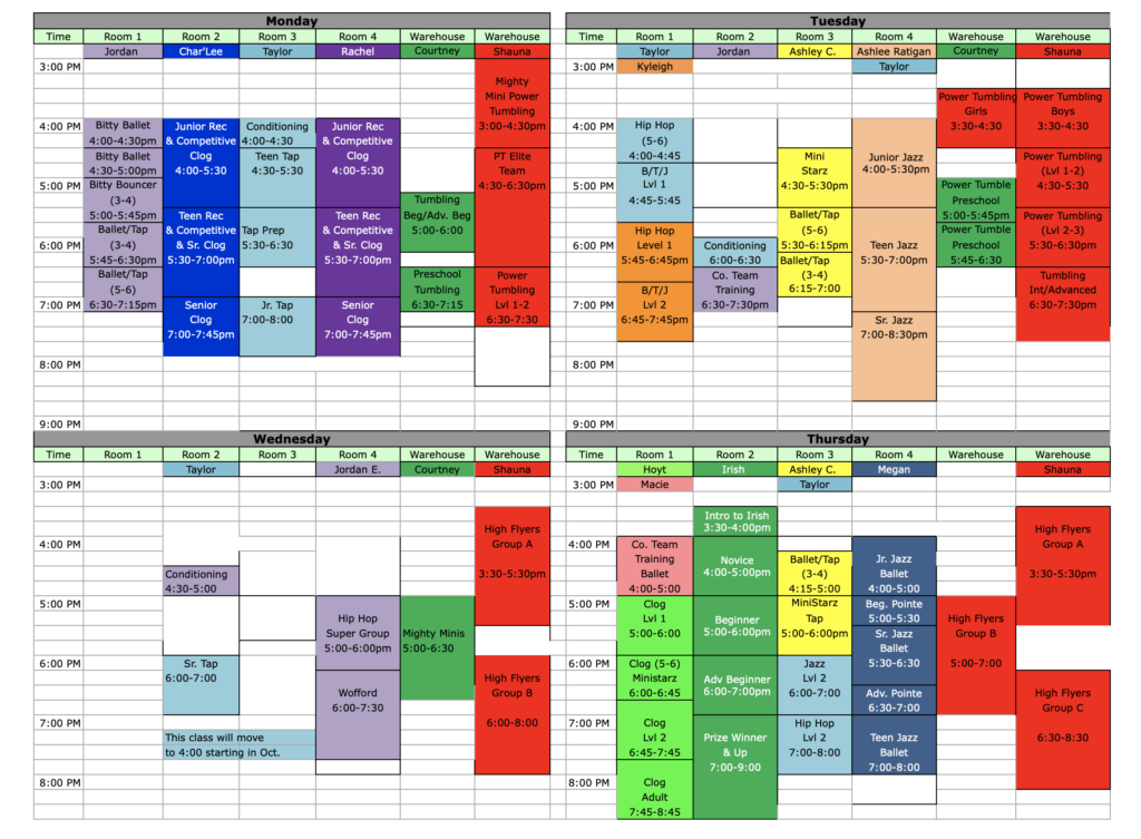'21-'22 Teacher Schedule